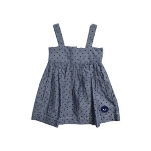 Smiling Button Boutique Girls  2 T Dress Tank Blue Dots NEW